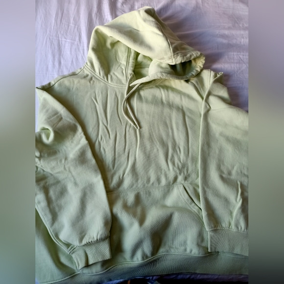 H&M Lime Green Hoodie Sweatshirt - Picture 3 of 5